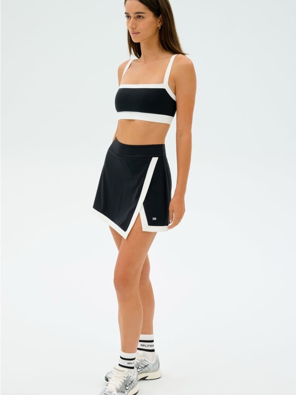 Splits59 Monah Rigor Skort in Black & White Large